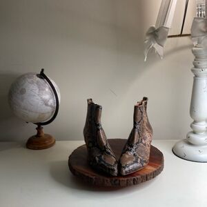 FRANCO SARTO 7.5 Snake Skin Western Ankle Boot